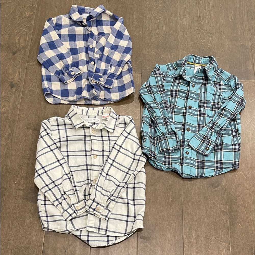 3pc Flanels shirts Bundle size 3T